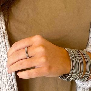 Ash Grey Ring Set of 5